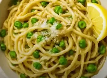 Lemon Pea Parmesan Noodles